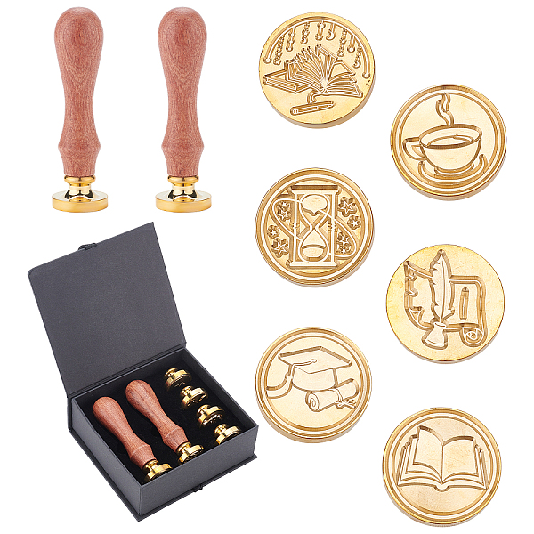 PandaHall CRASPIRE DIY Stamp Making Kits, Including Pear Wood Handle and Brass Wax Seal Stamp Heads, Golden, Brass Wax Seal Stamp Heads...
PandaHall CRASPIRE DIY Stamp Making Kits, Including Pear Wood Handle and Brass Wax Seal Stamp Heads, Golden, Brass Wax Seal Stamp Heads...