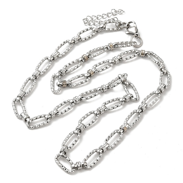 PandaHall 304 Stainless Steel Faceted Oval Link Chain Necklaces, Stainless Steel Color, 19.88 inch(50.5cm) 304 Stainless Steel
PandaHall 304 Stainless Steel Faceted Oval Link Chain Necklaces, Stainless Steel Color, 19.88 inch(50.5cm) 304 Stainless Steel