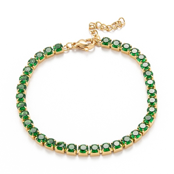 PandaHall Vacuum Plating 304 Stainless Steel Rhinestones Link Chain Bracelets, Golden, Olivine, 6-3/4 inch(17cm) Rhinestone Green
PandaHall Vacuum Plating 304 Stainless Steel Rhinestones Link Chain Bracelets, Golden, Olivine, 6-3/4 inch(17cm) Rhinestone Green