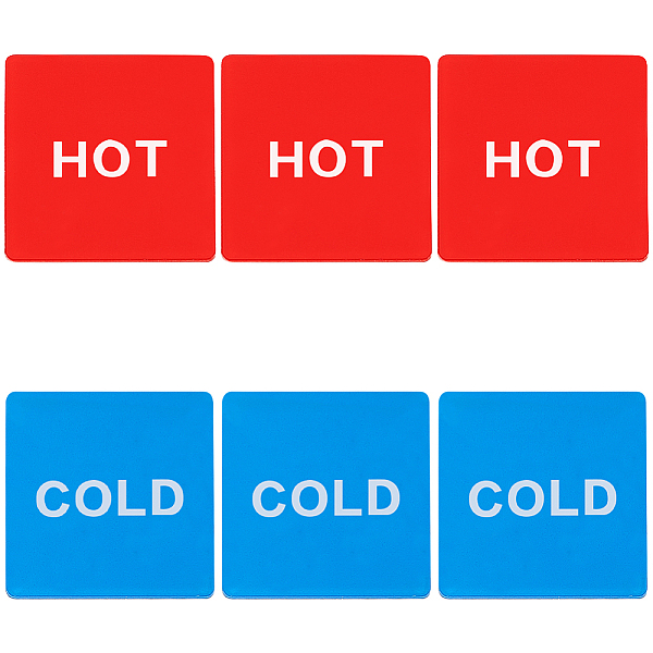 PandaHall CRASPIRE 8Pcs 2 Colors Hot Cold Water Label Square Self Adhesive Bathroom Hot Cold Water Marking Indicator Sign Stickers Tags Blue...
PandaHall CRASPIRE 8Pcs 2 Colors Hot Cold Water Label Square Self Adhesive Bathroom Hot Cold Water Marking Indicator Sign Stickers Tags Blue...
