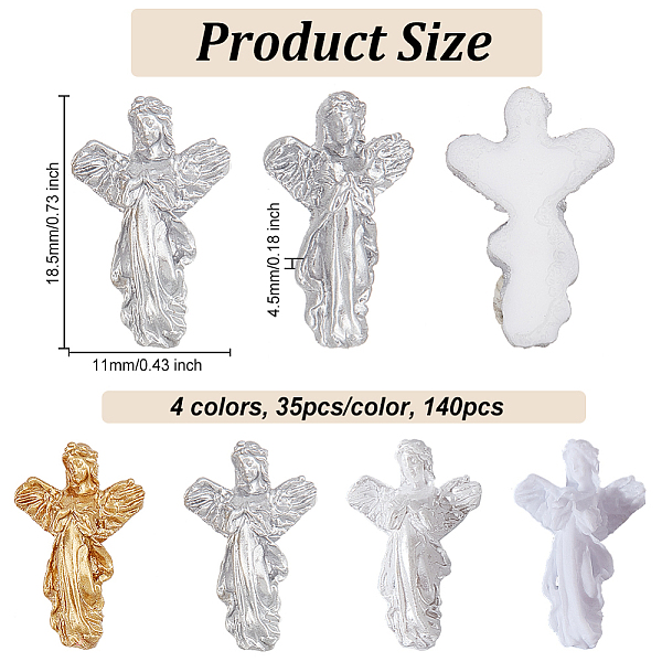PandaHall Olycraft 140Pcs 4 Colrs Virgin Mary Resin Cabochons, Nail Art Decoration Accessories, Religion, Mixed Color, 18.5x11x4.5mm..., Multicolor
PandaHall Olycraft 140Pcs 4 Colrs Virgin Mary Resin Cabochons, Nail Art Decoration Accessories, Religion, Mixed Color, 18.5x11x4.5mm..., Multicolor