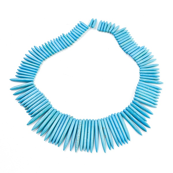 PandaHall Gemstone Beads Strands, Synthetic Turquoise, Dyed, Turquoise, 19~50mm, Hole: 1.5mm, about 15.5 inch per strand Synthetic..., Green
PandaHall Gemstone Beads Strands, Synthetic Turquoise, Dyed, Turquoise, 19~50mm, Hole: 1.5mm, about 15.5 inch per strand Synthetic..., Green