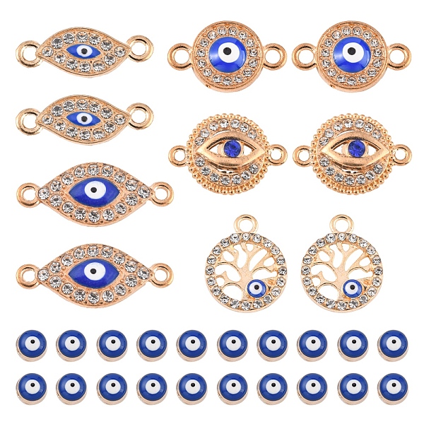 PandaHall DIY Evil Eye Jewelry Making Finding Kit, Including Alloy Enamel & Pendants & Links, with Crystal Rhinestone, Blue, 30Pcs/bag Alloy...
PandaHall DIY Evil Eye Jewelry Making Finding Kit, Including Alloy Enamel & Pendants & Links, with Crystal Rhinestone, Blue, 30Pcs/bag Alloy...