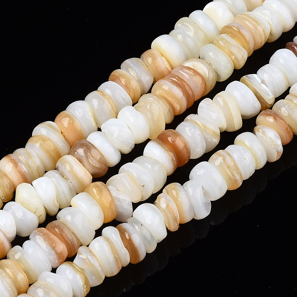 PandaHall Natural Freshwater Shell Beads Strands, Dyed, Chip, White, 3~4x0.3~3mm, Hole: 0.6mm, about 220~225pcs/strand, 14.76 inch~15.16...
PandaHall Natural Freshwater Shell Beads Strands, Dyed, Chip, White, 3~4x0.3~3mm, Hole: 0.6mm, about 220~225pcs/strand, 14.76 inch~15.16...
