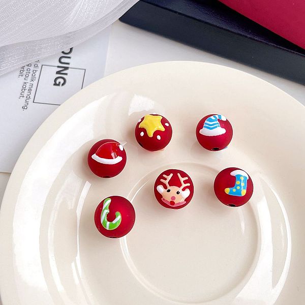 PandaHall Christmas Theme Opaque Acrylic Beads, with Enamel, Round, Red, 15.5x15.6mm, Hole: 3mm Acrylic Round Red
PandaHall Christmas Theme Opaque Acrylic Beads, with Enamel, Round, Red, 15.5x15.6mm, Hole: 3mm Acrylic Round Red
