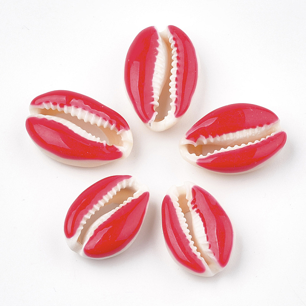 PandaHall Cowrie Shell Beads, with Enamel, No Hole/Undrilled, Red, 20~26x13~18x5~7mm Cowrie Shell Shell Shape Red
PandaHall Cowrie Shell Beads, with Enamel, No Hole/Undrilled, Red, 20~26x13~18x5~7mm Cowrie Shell Shell Shape Red