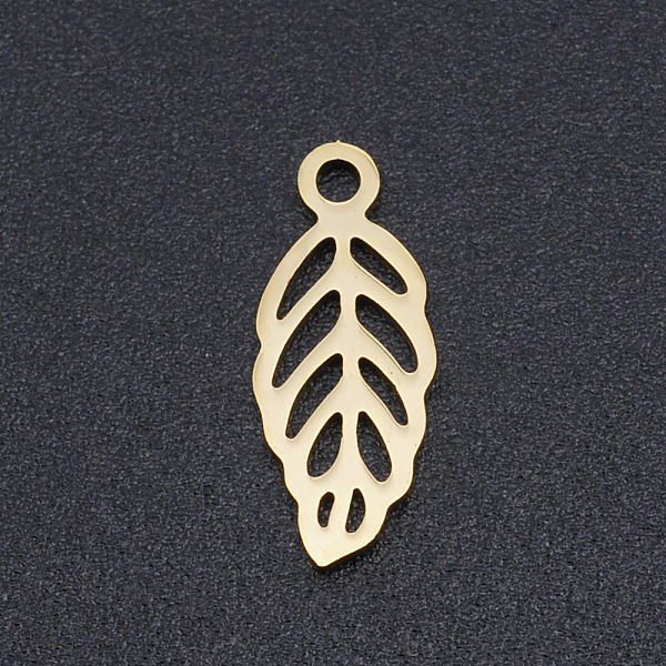 PandaHall 201 Stainless Steel Charms, Leaf, Hollow, Golden, 15x6.5x1mm, Hole: 1.5mm 201 Stainless Steel Leaf
PandaHall 201 Stainless Steel Charms, Leaf, Hollow, Golden, 15x6.5x1mm, Hole: 1.5mm 201 Stainless Steel Leaf