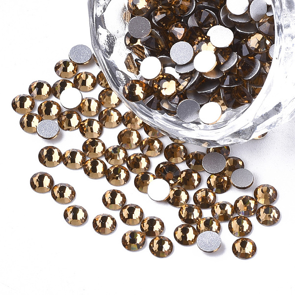 PandaHall Glass Rhinestone Flat Back Cabochons, Back Plated, Faceted, Half Round, Light Smoked Topaz, SS6, 1.9~2x1mm, about 1440pcs/bag..., Yellow
PandaHall Glass Rhinestone Flat Back Cabochons, Back Plated, Faceted, Half Round, Light Smoked Topaz, SS6, 1.9~2x1mm, about 1440pcs/bag..., Yellow