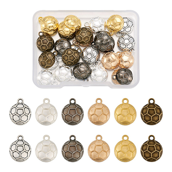 PandaHall Cheriswelry 36Pcs 6 Colors Alloy Charms, Cadmium Free & Lead Free, Dome/Half Round with Football Pattern, Mixed Color, 15x12x4mm...
PandaHall Cheriswelry 36Pcs 6 Colors Alloy Charms, Cadmium Free & Lead Free, Dome/Half Round with Football Pattern, Mixed Color, 15x12x4mm...
