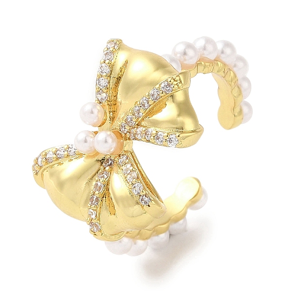 PandaHall Rack Plating Brass Micro Pave Cubic Zirconia Cuff Rings, with Plastic Pearls, Long-Lasting Plated, Lead Free & Cadmium Free...
PandaHall Rack Plating Brass Micro Pave Cubic Zirconia Cuff Rings, with Plastic Pearls, Long-Lasting Plated, Lead Free & Cadmium Free...