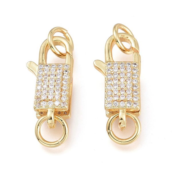 PandaHall Brass Micro Pave Clear Cubic Zirconia Lobster Claw Clasp, with Jump Rings, Long-Lasting Plated, Real 18K Gold Plated...
PandaHall Brass Micro Pave Clear Cubic Zirconia Lobster Claw Clasp, with Jump Rings, Long-Lasting Plated, Real 18K Gold Plated...