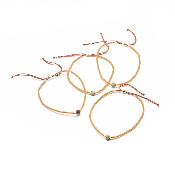 PandaHall Adjustable Natural Picture Jasper Braided Bead Bracelets, with Nylon Cord and Seed Beads/Heishi Beads, 4.3~7.95cm, 1.5mm Picture..., Brown
PandaHall Adjustable Natural Picture Jasper Braided Bead Bracelets, with Nylon Cord and Seed Beads/Heishi Beads, 4.3~7.95cm, 1.5mm Picture..., Brown