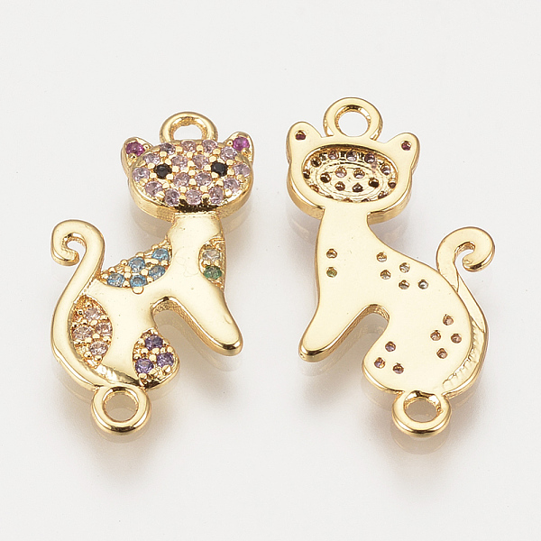 PandaHall Brass Micro Pave Cubic Zirconia Kitten Links connectors, Cat, Colorful, Golden, 21.5x10.5x2mm, Hole: 1.5mm Brass+Cubic Zirconia...
PandaHall Brass Micro Pave Cubic Zirconia Kitten Links connectors, Cat, Colorful, Golden, 21.5x10.5x2mm, Hole: 1.5mm Brass+Cubic Zirconia...