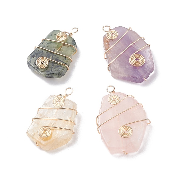 PandaHall Natural Gemstone Pendants, with Real 18K Gold Plated Copper Wire Wrapped, Mixed Dyed and Undyed, Nuggets, 41~47x26~32.5x9~10mm...
PandaHall Natural Gemstone Pendants, with Real 18K Gold Plated Copper Wire Wrapped, Mixed Dyed and Undyed, Nuggets, 41~47x26~32.5x9~10mm...