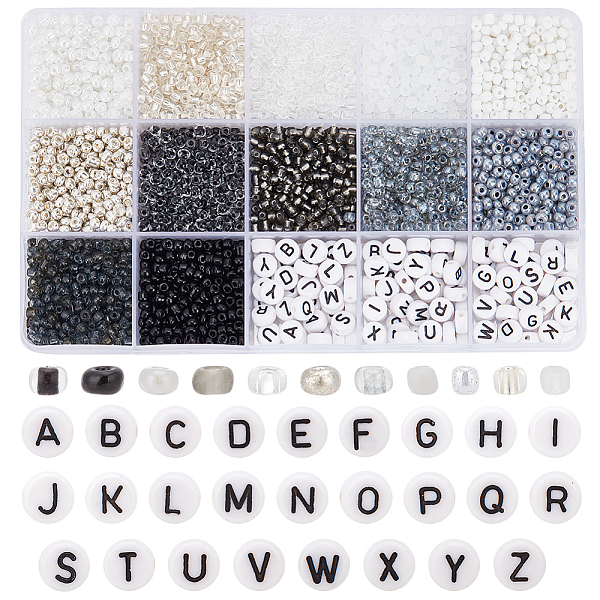PandaHall PH 3230pcs Seed Beads 3mm Black White Bracelet Beads Waist Bead Letter Acrylic Beads Alphabet Beads 8/0 Small Bead Mini Beads for...
PandaHall PH 3230pcs Seed Beads 3mm Black White Bracelet Beads Waist Bead Letter Acrylic Beads Alphabet Beads 8/0 Small Bead Mini Beads for...