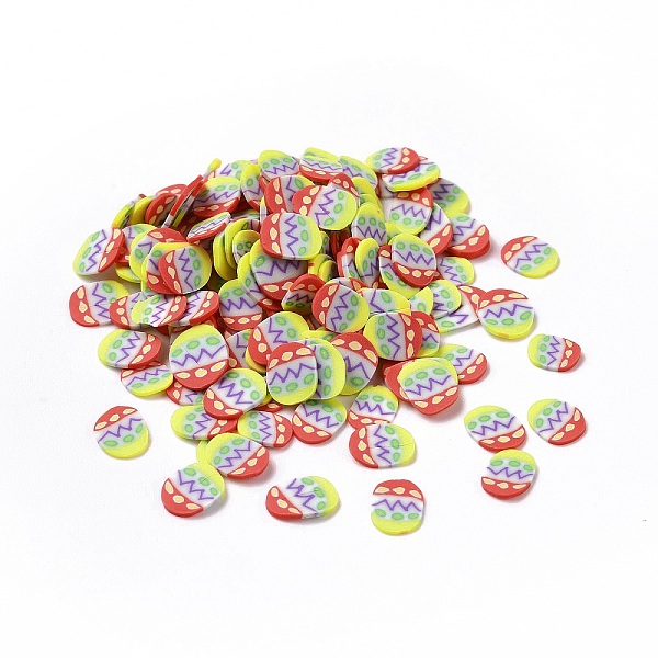 PandaHall Handmade Polymer Clay Cabochons, Egg, Colorful, 5.5~7x4.5~5x0.5mm, about 200000pcs/1000g Polymer Clay Others
PandaHall Handmade Polymer Clay Cabochons, Egg, Colorful, 5.5~7x4.5~5x0.5mm, about 200000pcs/1000g Polymer Clay Others
