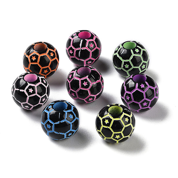 PandaHall Spray Printed Opaque Acrylic Beads, Round, Mixed Color, 11.5x10.5mm, Hole: 3.5mm, about 1000pcs/500g Acrylic Round Multicolor
PandaHall Spray Printed Opaque Acrylic Beads, Round, Mixed Color, 11.5x10.5mm, Hole: 3.5mm, about 1000pcs/500g Acrylic Round Multicolor
