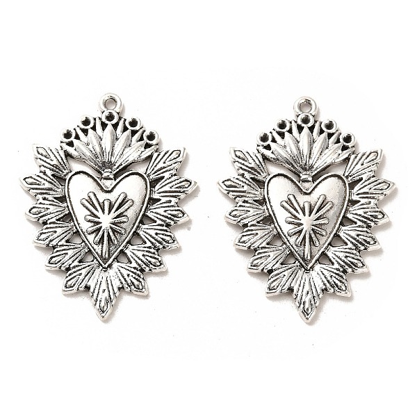 PandaHall Tibetan Style Alloy Pendants Rhinestone Setting, Cadmium Free & Lead Free, Heart, Antique Silver, 44x33x3mm, Hole: 1.8mm, about...
PandaHall Tibetan Style Alloy Pendants Rhinestone Setting, Cadmium Free & Lead Free, Heart, Antique Silver, 44x33x3mm, Hole: 1.8mm, about...