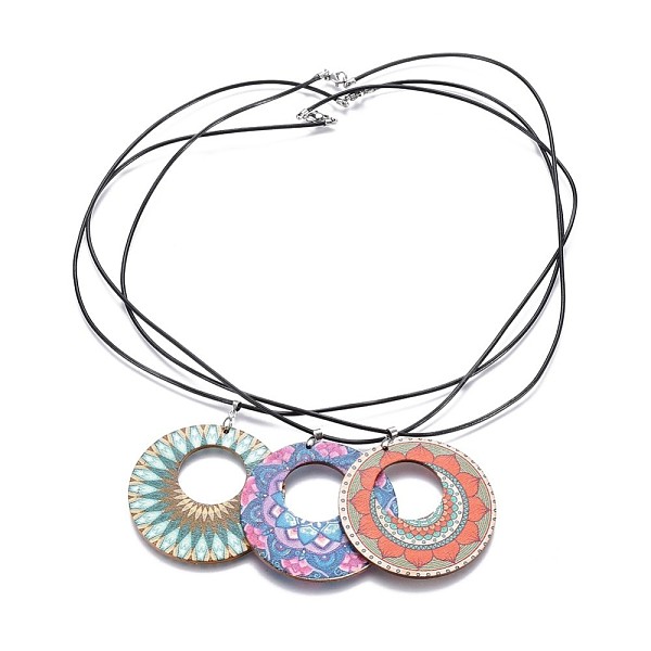 PandaHall Wood Pendant Necklaces, with Cowhide Leather Cord and 304 Stainless Steel Lobster Claw Clasps, with Burlap Paking Pouches..., Multicolor
PandaHall Wood Pendant Necklaces, with Cowhide Leather Cord and 304 Stainless Steel Lobster Claw Clasps, with Burlap Paking Pouches..., Multicolor