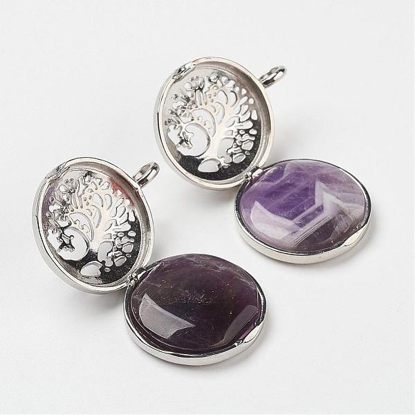 PandaHall Natural Amethyst Pendants, with Brass Diffuser Locket Findings, Flat Round with Tree, 31x25x8mm, Hole: 4mm Amethyst Flat Round
PandaHall Natural Amethyst Pendants, with Brass Diffuser Locket Findings, Flat Round with Tree, 31x25x8mm, Hole: 4mm Amethyst Flat Round