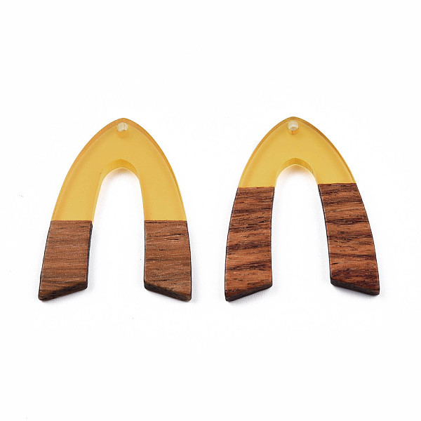 PandaHall Transparent Resin & Walnut Wood Pendants, V-Shaped Charm, Pale Goldenrod, 38x29x3mm, Hole: 2mm Resin+Wood Letter
PandaHall Transparent Resin & Walnut Wood Pendants, V-Shaped Charm, Pale Goldenrod, 38x29x3mm, Hole: 2mm Resin+Wood Letter