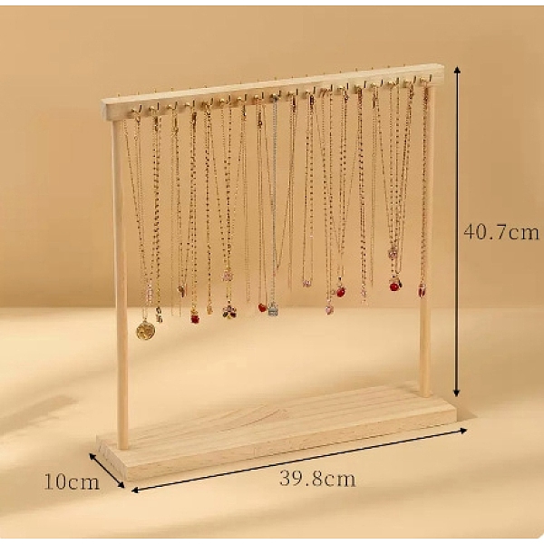 PandaHall Wooden Necklace Display Stands, Jewelry Organizer Display Rack for Necklace, BurlyWood, 10x39.8x40.7cm Wood Orange
PandaHall Wooden Necklace Display Stands, Jewelry Organizer Display Rack for Necklace, BurlyWood, 10x39.8x40.7cm Wood Orange