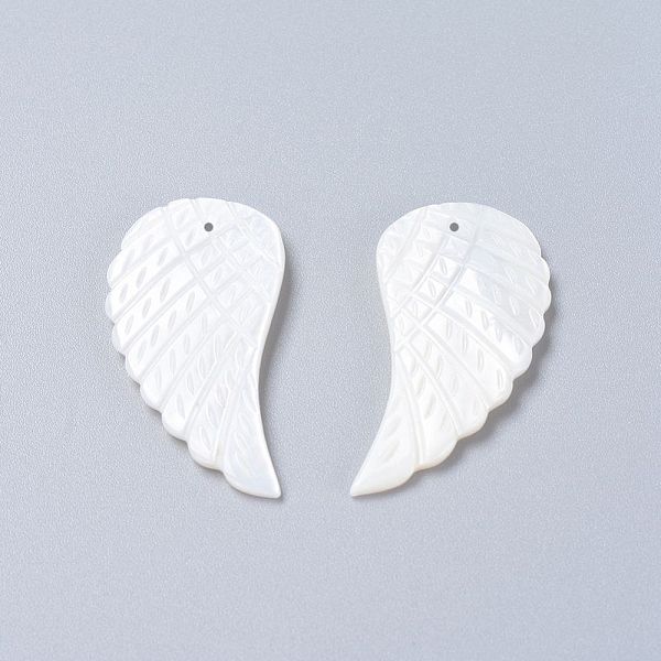 PandaHall Natural Freshwater Shell Pendants, Wing, 41x20x2mm, Hole: 1.2mm, 2pcs/set Freshwater Shell Wing
PandaHall Natural Freshwater Shell Pendants, Wing, 41x20x2mm, Hole: 1.2mm, 2pcs/set Freshwater Shell Wing
