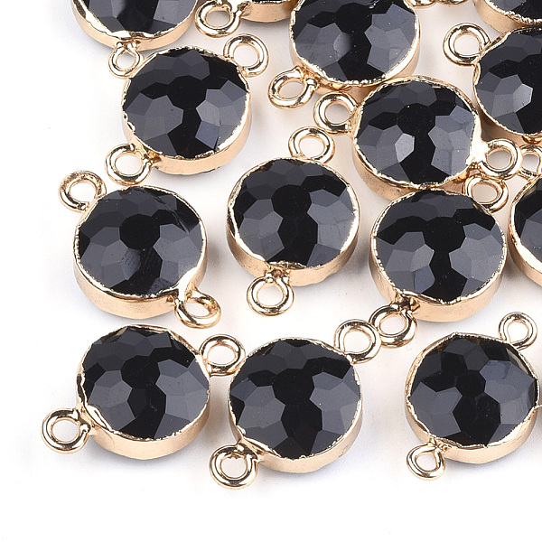 PandaHall Electroplate Glass Links connectors, with Iron Findings, Faceted, Flat Round, Golden, Black, 22x14x8mm, Hole: 1.5mm Glass Flat...
PandaHall Electroplate Glass Links connectors, with Iron Findings, Faceted, Flat Round, Golden, Black, 22x14x8mm, Hole: 1.5mm Glass Flat...