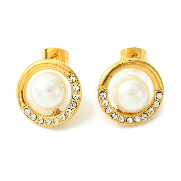 PandaHall Vacuum Plating 304 Stainless Steel Crystal Rhinestone Stud Earrings, Flat Round Plastic Pearl Earrings for Women, Golden, 15mm 304..., Clear
PandaHall Vacuum Plating 304 Stainless Steel Crystal Rhinestone Stud Earrings, Flat Round Plastic Pearl Earrings for Women, Golden, 15mm 304..., Clear