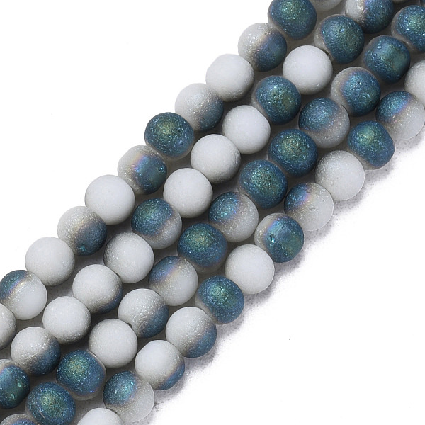 PandaHall Electroplate Frosted Glass Beads Strands, Round, Dark Slate Gray, 5x4mm, Hole: 1mm, about 98~102Pcs/strand, 16.14 inch~16.54 inch...
PandaHall Electroplate Frosted Glass Beads Strands, Round, Dark Slate Gray, 5x4mm, Hole: 1mm, about 98~102Pcs/strand, 16.14 inch~16.54 inch...