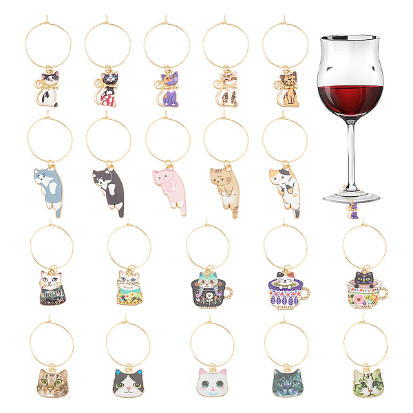 PandaHall UNICRAFTALE 20pcs 20 Styles Cat Wine Glass Charms Beading Earring Hoops Stainless Steel Hoop Earring Markers Wine Glass Rings Tag..., Multicolor
PandaHall UNICRAFTALE 20pcs 20 Styles Cat Wine Glass Charms Beading Earring Hoops Stainless Steel Hoop Earring Markers Wine Glass Rings Tag..., Multicolor