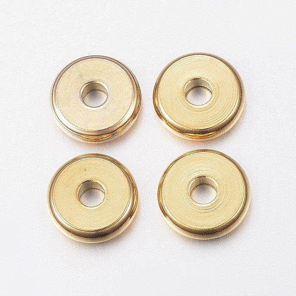 PandaHall Ion Plating(IP) 304 Stainless Steel Spacer Beads, Donut, Golden, 10x3mm, Hole: 3mm 304 Stainless Steel Donut
PandaHall Ion Plating(IP) 304 Stainless Steel Spacer Beads, Donut, Golden, 10x3mm, Hole: 3mm 304 Stainless Steel Donut