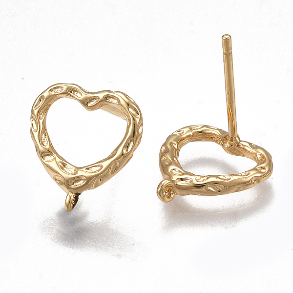 PandaHall Brass Stud Earring Findings, with Loop, Real 18K Gold Plated, Heart,11.5x10.5mm, Hole: 0.8mm Brass Heart
PandaHall Brass Stud Earring Findings, with Loop, Real 18K Gold Plated, Heart,11.5x10.5mm, Hole: 0.8mm Brass Heart