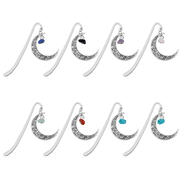 PandaHall SUPERFINDINGS 8Pcs 8 Styles Alloy Tibetan Style Bookmarks Hook Bookmarks with Moon Pendants Antique Silver Metal with Bead...
PandaHall SUPERFINDINGS 8Pcs 8 Styles Alloy Tibetan Style Bookmarks Hook Bookmarks with Moon Pendants Antique Silver Metal with Bead...