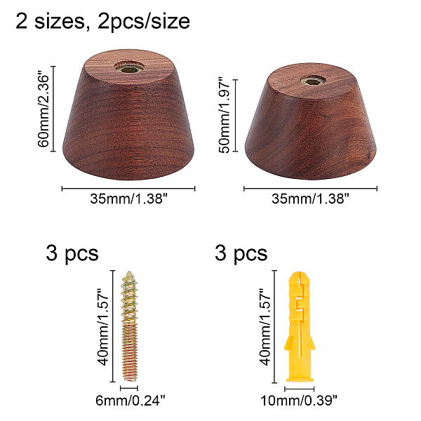 PandaHall CHGCRAFT 4 Pcs 2 Styles Wood Clothes Hanger, Wall Mounted Coat Hook, Decorative Key Holder, for Hat Scarf Handbag Storage Bathroom...
PandaHall CHGCRAFT 4 Pcs 2 Styles Wood Clothes Hanger, Wall Mounted Coat Hook, Decorative Key Holder, for Hat Scarf Handbag Storage Bathroom...