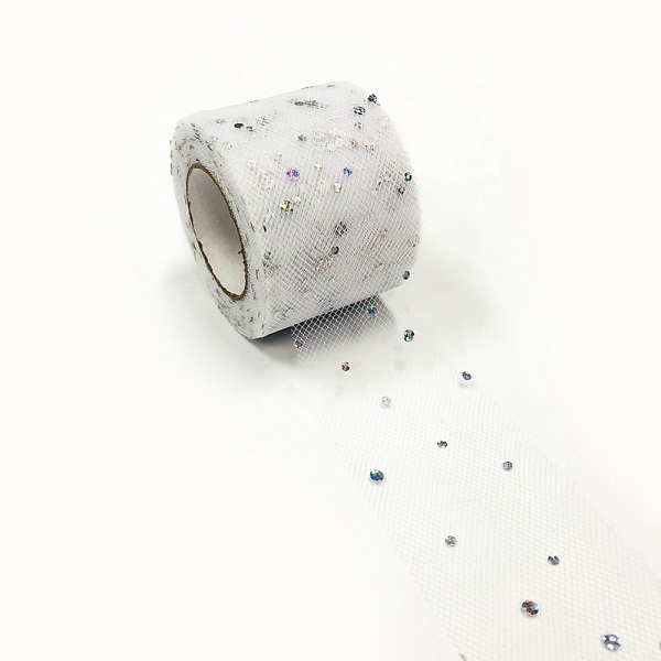 PandaHall Glitter Sequin Deco Mesh Ribbons, Tulle Fabric, Tulle Roll Spool Fabric For Skirt Making, White, 2 inch(5cm), about 25yards/roll...
PandaHall Glitter Sequin Deco Mesh Ribbons, Tulle Fabric, Tulle Roll Spool Fabric For Skirt Making, White, 2 inch(5cm), about 25yards/roll...