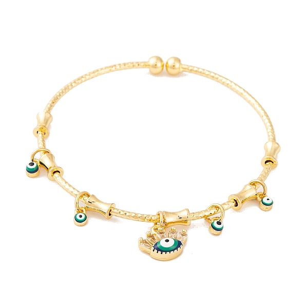 PandaHall Brass Pave Clear Cubic Zirconia Charm Bangles for Women, with Evil Eye Enamel, Golden, Eye, Inner Diameter: 2-1/8 inch(5.3cm)...
PandaHall Brass Pave Clear Cubic Zirconia Charm Bangles for Women, with Evil Eye Enamel, Golden, Eye, Inner Diameter: 2-1/8 inch(5.3cm)...