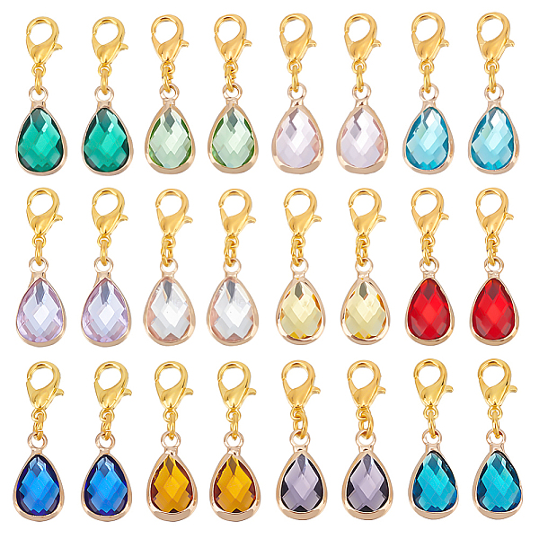 PandaHall 24Pcs 12 Colors Faceted Glass Pendant Decorations, Clip-on Birthstone Dangle Charms, Alloy Lobster Clasps Charms, for Keychain..., Multicolor
PandaHall 24Pcs 12 Colors Faceted Glass Pendant Decorations, Clip-on Birthstone Dangle Charms, Alloy Lobster Clasps Charms, for Keychain..., Multicolor