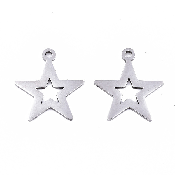 PandaHall 201 Stainless Steel Pendants, Laser Cut, Star, Stainless Steel Color, 20x18x0.9mm, Hole: 1.8mm 201 Stainless Steel Star
PandaHall 201 Stainless Steel Pendants, Laser Cut, Star, Stainless Steel Color, 20x18x0.9mm, Hole: 1.8mm 201 Stainless Steel Star