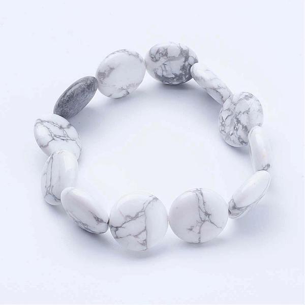 PandaHall Natural Howlite Beads Stretch Bracelets, Flat Round, 2 inch(53mm) Howlite White
PandaHall Natural Howlite Beads Stretch Bracelets, Flat Round, 2 inch(53mm) Howlite White