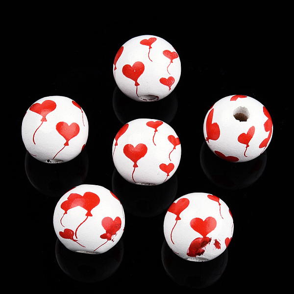 PandaHall Spray Painted Wood Beads, Printed Beads, Round, Red, 15~16x14~15mm, Hole: 3~4mm Wood Heart Red
PandaHall Spray Painted Wood Beads, Printed Beads, Round, Red, 15~16x14~15mm, Hole: 3~4mm Wood Heart Red