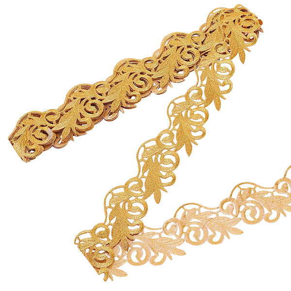 PandaHall 4.37 Yards Gold Embroidery Polyester Ribbons, 2.6 Inch Wide Adhesive Goldenrod Lace Trim Iron on Metallic Flower Lace for Sewing...
PandaHall 4.37 Yards Gold Embroidery Polyester Ribbons, 2.6 Inch Wide Adhesive Goldenrod Lace Trim Iron on Metallic Flower Lace for Sewing...
