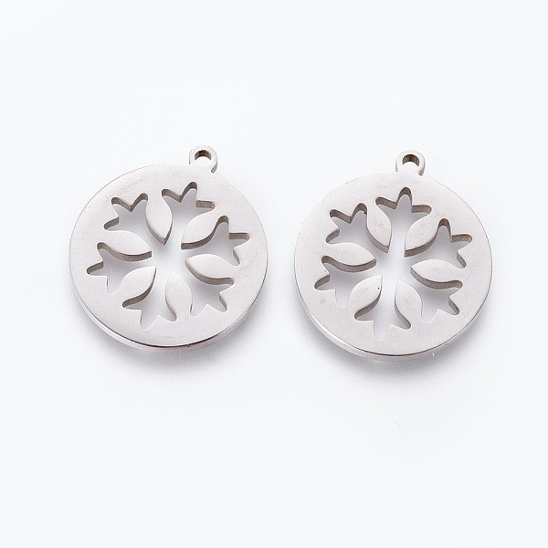 PandaHall 201 Stainless Steel Pendants, Manual Polishing, Flat Round with Snowflake, Stainless Steel Color, 18x16x1.5mm, Hole: 1.2mm 201...
PandaHall 201 Stainless Steel Pendants, Manual Polishing, Flat Round with Snowflake, Stainless Steel Color, 18x16x1.5mm, Hole: 1.2mm 201...