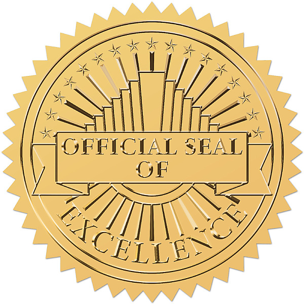 PandaHall CRASPIRE Official Seal Gold Foil Certificates Embossed Stickers 2" Self Adhesive Envelopes Seals Round Excellence Labels for Award...
PandaHall CRASPIRE Official Seal Gold Foil Certificates Embossed Stickers 2" Self Adhesive Envelopes Seals Round Excellence Labels for Award...