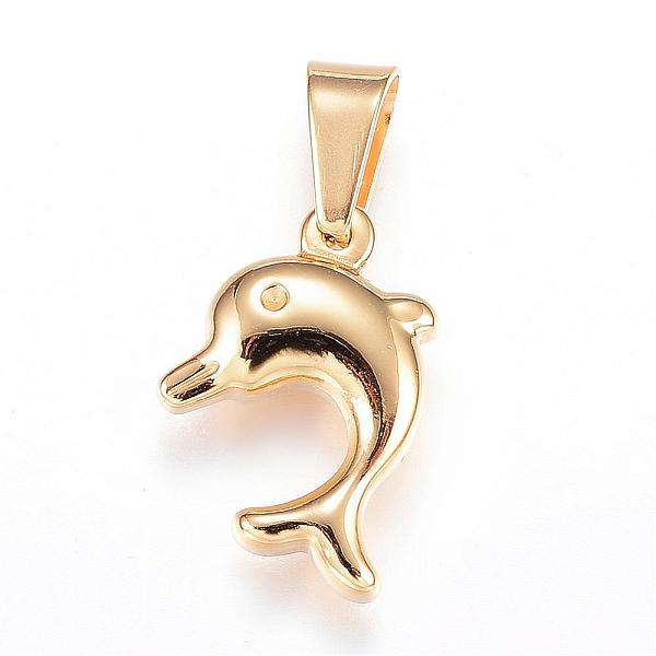 PandaHall 304 Stainless Steel Charms, Dolphin, Golden, 16x12x4mm, Hole: 7x3.5mm 304 Stainless Steel Dolphin
PandaHall 304 Stainless Steel Charms, Dolphin, Golden, 16x12x4mm, Hole: 7x3.5mm 304 Stainless Steel Dolphin