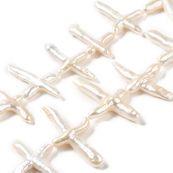 PandaHall Natural Keshi Pearl Beads Strands, Baroque Pearls, Cultured Freshwater Pearl, Cross, PapayaWhip, 21~23.5x29.5~41.5x6~7mm, Hole..., Orange
PandaHall Natural Keshi Pearl Beads Strands, Baroque Pearls, Cultured Freshwater Pearl, Cross, PapayaWhip, 21~23.5x29.5~41.5x6~7mm, Hole..., Orange
