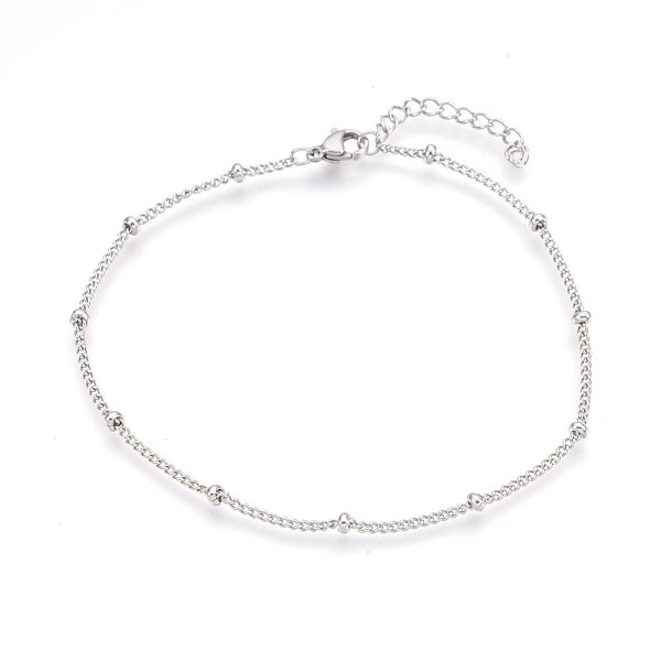 PandaHall 304 Stainless Steel Curb Chain Anklets, Stainless Steel Color, 9 inch(23cm), 1.6mm Stainless Steel
PandaHall 304 Stainless Steel Curb Chain Anklets, Stainless Steel Color, 9 inch(23cm), 1.6mm Stainless Steel