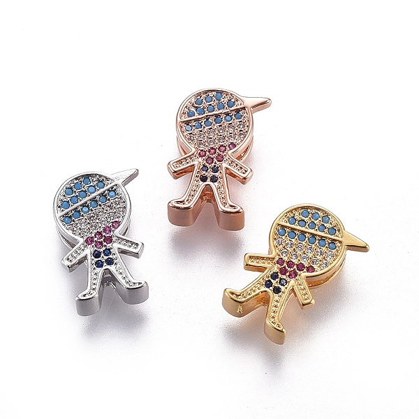 PandaHall Brass Micro Pave Cubic Zirconia Slide Charms, Lead Free & Cadmium Free, Boy, Colorful, Mixed Color, 15.5x10x5mm, Hole: 2x11mm..., Multicolor
PandaHall Brass Micro Pave Cubic Zirconia Slide Charms, Lead Free & Cadmium Free, Boy, Colorful, Mixed Color, 15.5x10x5mm, Hole: 2x11mm..., Multicolor