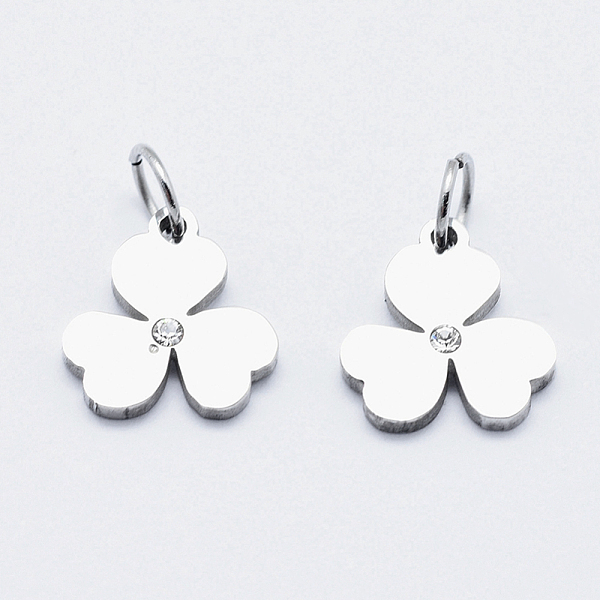 PandaHall Eco-Friendly 316 Surgical Stainless Steel Micro Pave Cubic Zirconia Charms, Long-Lasting Plated, Clover, Stainless Steel Color..., Clear
PandaHall Eco-Friendly 316 Surgical Stainless Steel Micro Pave Cubic Zirconia Charms, Long-Lasting Plated, Clover, Stainless Steel Color..., Clear