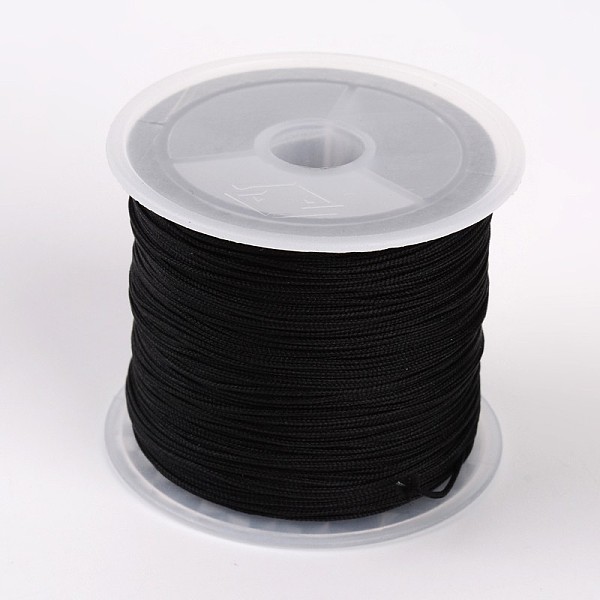 PandaHall Nylon Jewelry Round Thread, with Nylon Wire inside, Black, about 0.8mm in diameter, about 32.8 yards(30m)/roll Nylon Black
PandaHall Nylon Jewelry Round Thread, with Nylon Wire inside, Black, about 0.8mm in diameter, about 32.8 yards(30m)/roll Nylon Black